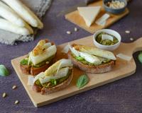 Pour une entrée originale ou un apéro dînatoire, ces tartines aux Asperges des Sables des Landes IGP rôties et au pesto comblera votre…