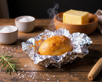 Pomme de terre au barbecue avec aluminium