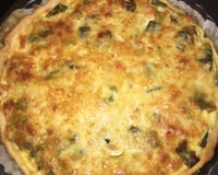 Tarte aux poireaux et tomates