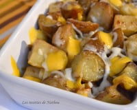 Pommes de terre grenailles rôties à la mozzarella et cheddar