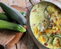 Comment préparer une “courgiflette” cette variante de la tartiflette à faire avec des courgettes ?