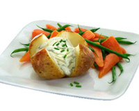 Pomme de terre au four au Philadelphia à la ciboulette