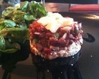 Un succulent mélange de viande et chèvre, subtile et fondant.