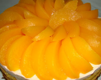 Gâteaux mascarpone/fromage blanc et pêches
