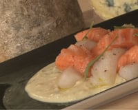 Tresse de poisson et sa sauce à la Fourme d'Ambert