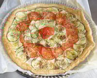 Tarte fine courgette tomate