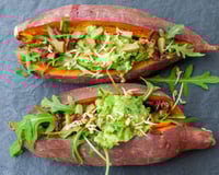 Patates douces rôties à l'avocat