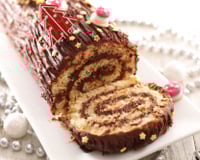 Bûche au nutella et à la mousse d'orange