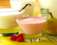 Le milk-shake aux poires ou fruits rouges