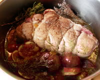 Rôti de porc aux figues fraîches