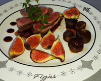 Filet de biche à la ficelle, figues rôties