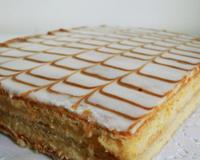 Pâtes feuilletées et crème pâtissière.
Cette recette remporte la 5ème place du concours Côté sucré.