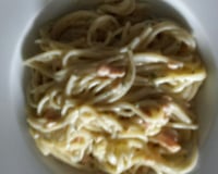 Pâtes au saumon fumé et à la crème