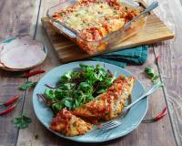 Enchiladas au rôti de porc et sauce tomate épicée