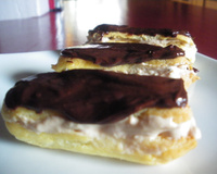 Mini éclairs salés foie gras-chocolat