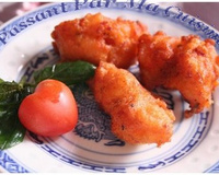 Beignets soufflés de tomates au jambon