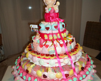 Pièce montée en bonbons