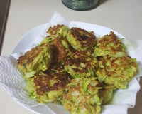 Galettes de flocons d'avoine oignons et courgettes