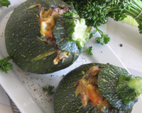 Courgettes farcies aux champignons et fromage frais