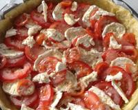 Tarte tomate mozzarella onctueuse.