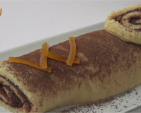 Bûche de Noël au Nutella et à l'orange
