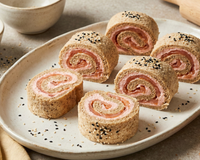 Mini bûches roulées au saumon fumé