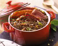 Petit salé express aux lentilles cuisinées