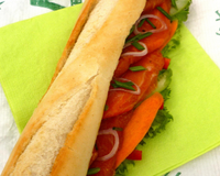 Banh mi au saumon de Norvège