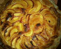 Tarte nectarine et noix de coco