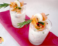 Verrines de saumon et ricotta
