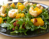 Salade de mangues et de langoustines