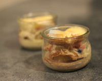 Tartiflette revisitée en verrine et version crêpe salée.