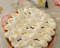 Tarte rhubarbe, meringue et pâte maison