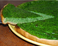 Tarte toute verte aux pousses d'épinards presque crues