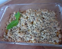 Crumble poires abricots