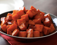 Patates douces rôties au miel et à la cannelle