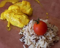 Dos de cabillaud sauce safran