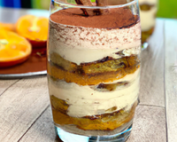 Verrine pain d'épices, orange et pavot façon tiramisu