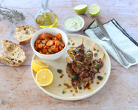 Brochettes d'agneau et carottes au cumin