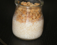 Tapioca au lait de coco et crumble aux 4 épices
