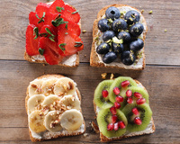 Toasts petit dej' aux fruits