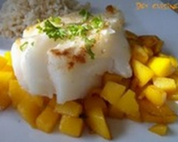 Dos de cabillaud à la mangue caramélisée
