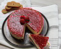 Cheesecake au chocolat blanc et aux framboises