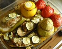 Légumes d'été farcis au veau