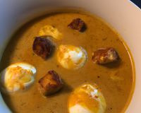 Bisque d'étrilles aux œufs