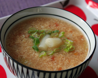 Soupe d'asperges au crabe
