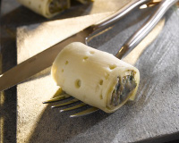 Cannellonis de tomme de Savoie au caviar d'aubergines et à l'ail 