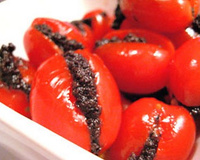 Tomates cerises... en rouge et noir