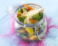 Conserve de bar aux petits légumes