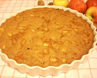 Gâteau pommes et noix
